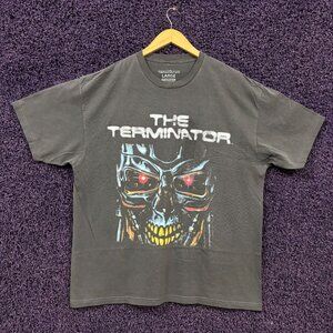 The Terminator Consider Yourself Warned Double Sided Movie Promo T-Shirt Size L